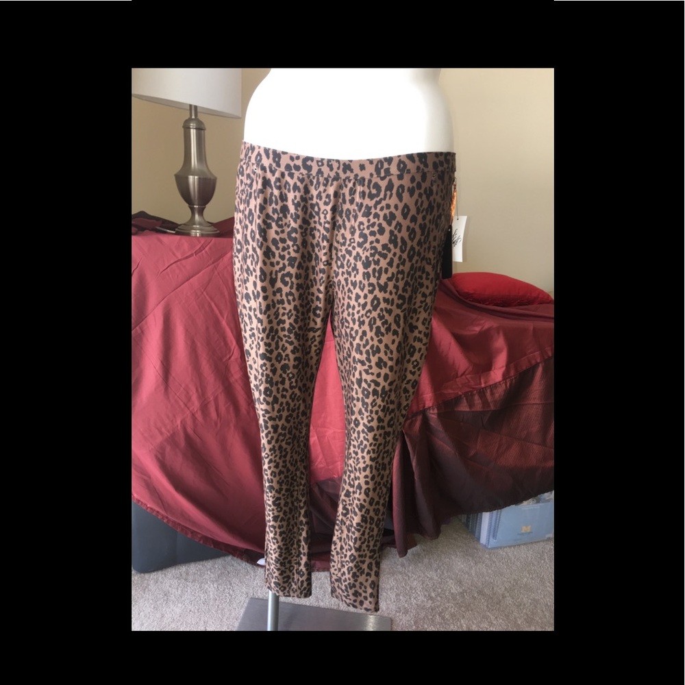 Cheetah jeggings nwt plus size 3X Dex brand